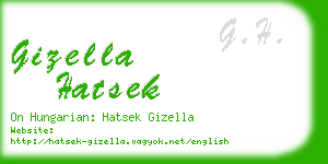 gizella hatsek business card